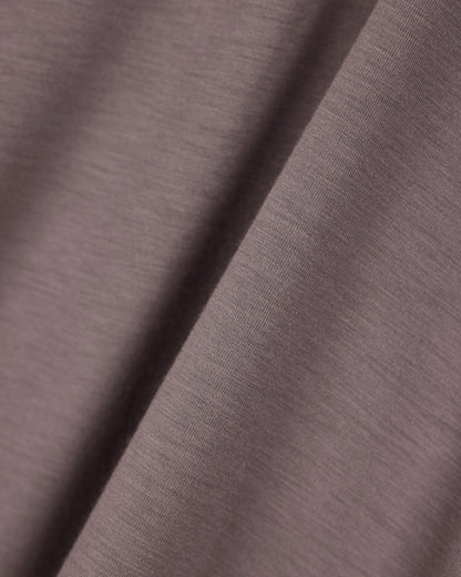 Stretch polo in viscose jersey with buttonless collar