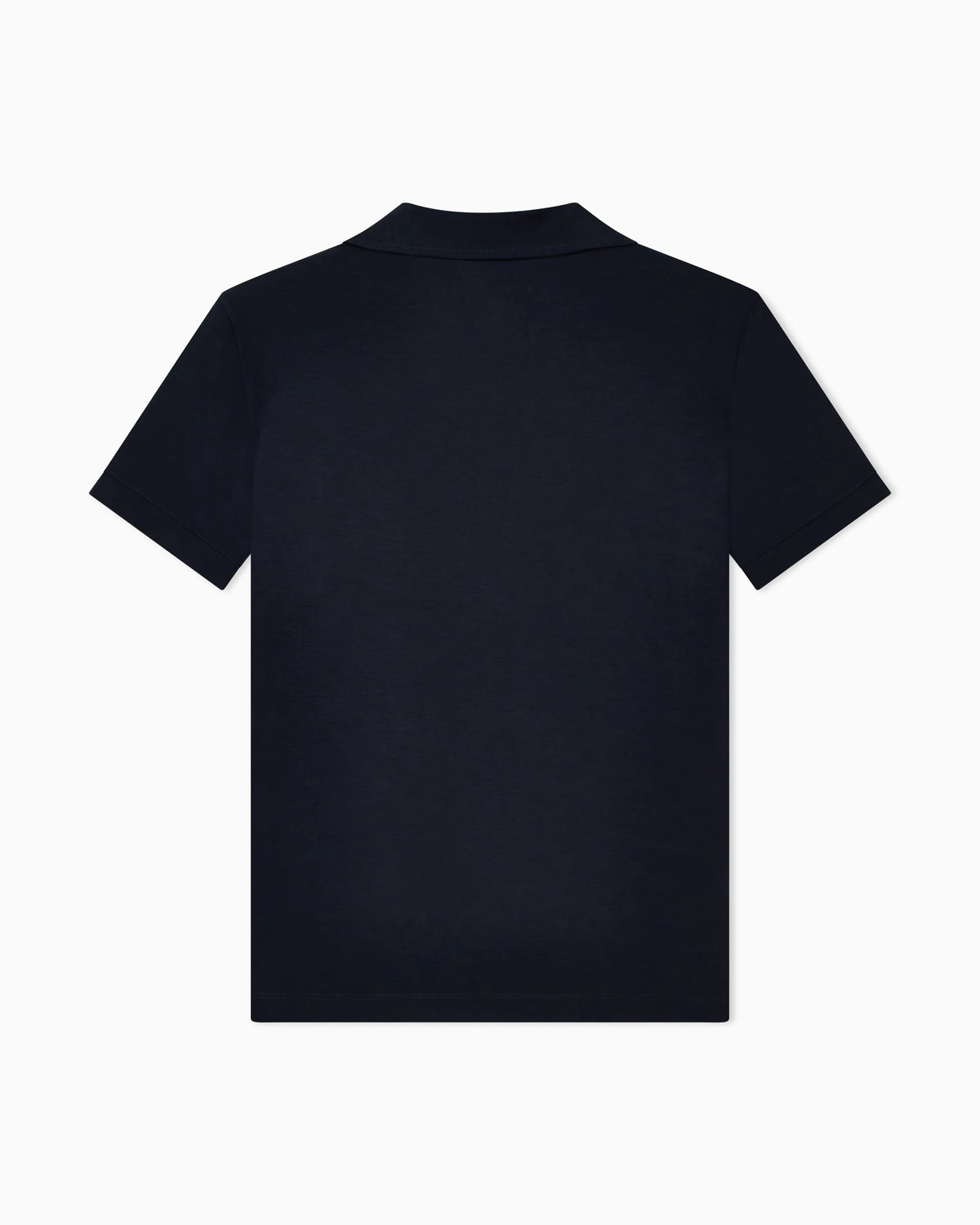 Stretch polo in viscose jersey with buttonless collar