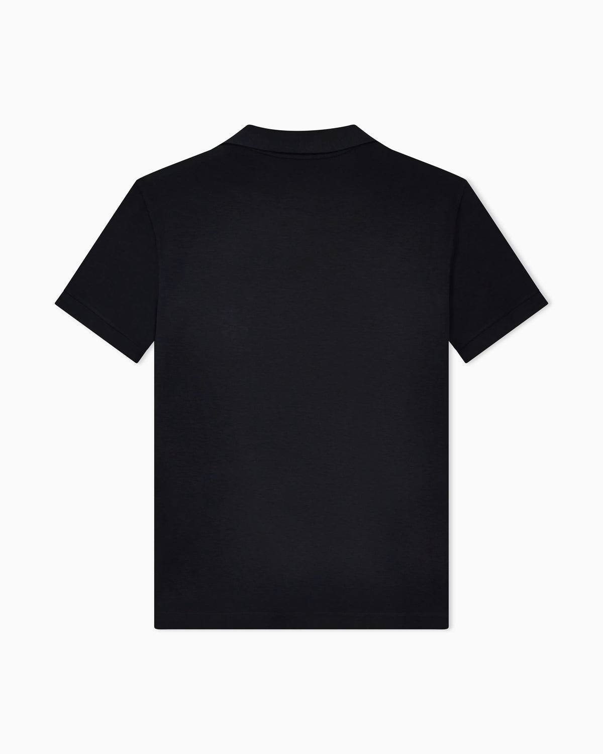 Stretch polo in viscose jersey with buttonless collar