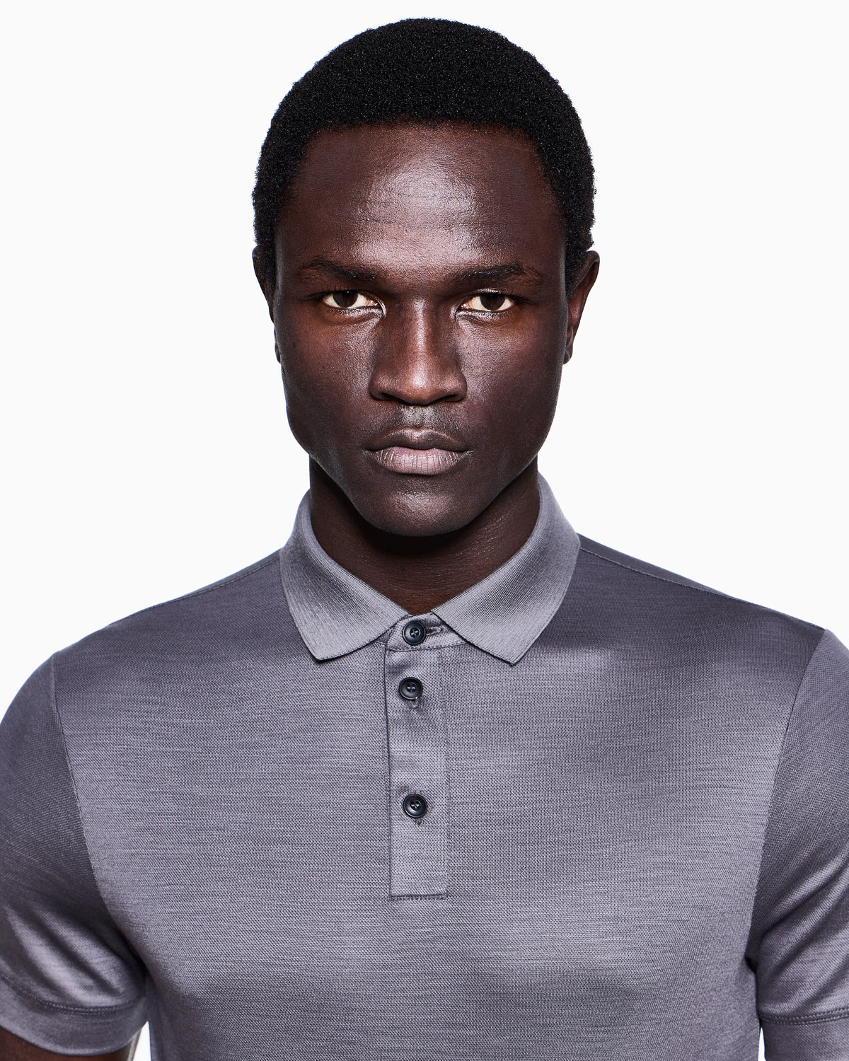 Pure virgin-wool piqué polo shirt
