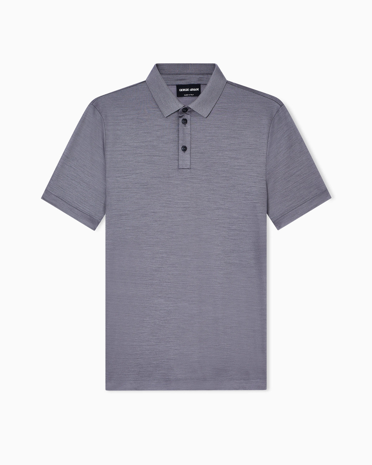 Pure virgin-wool piqué polo shirt