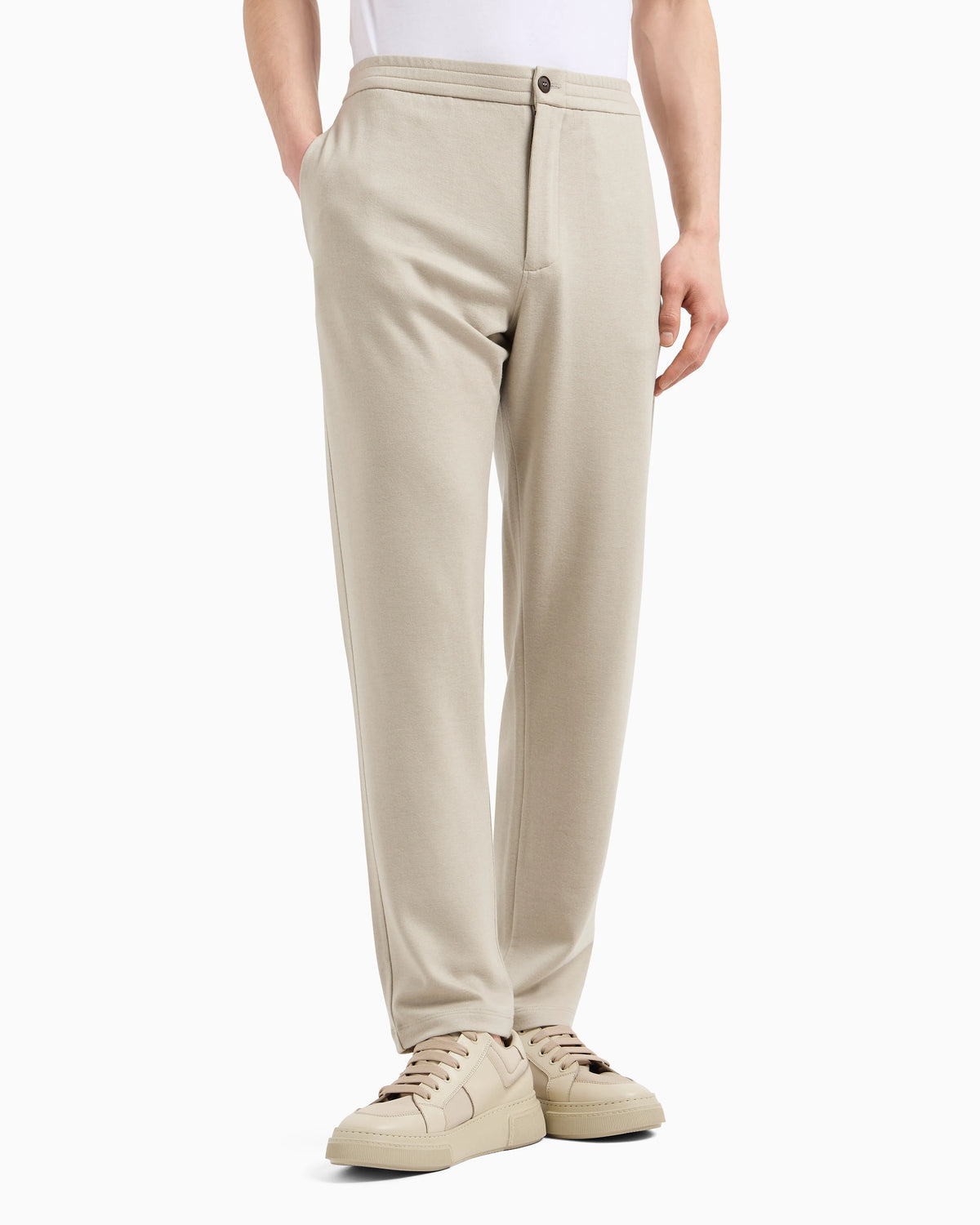 trousers in pure cashmere jersey