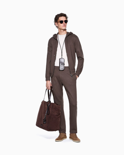 trousers in pure cashmere jersey