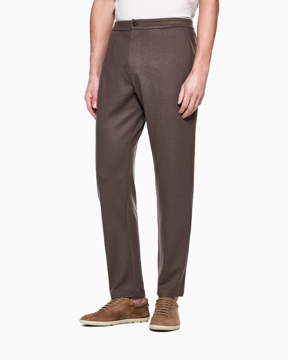 trousers in pure cashmere jersey