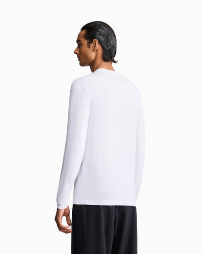 Long sleeve jumper in stretch viscose