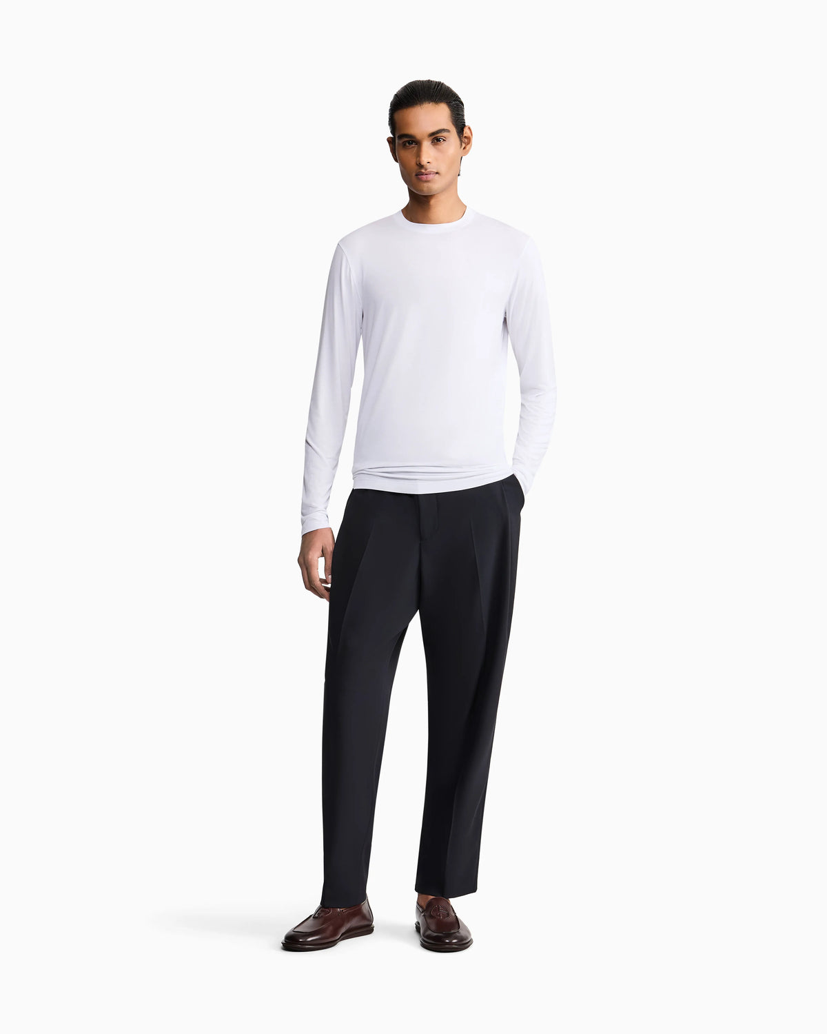 Long sleeve jumper in stretch viscose