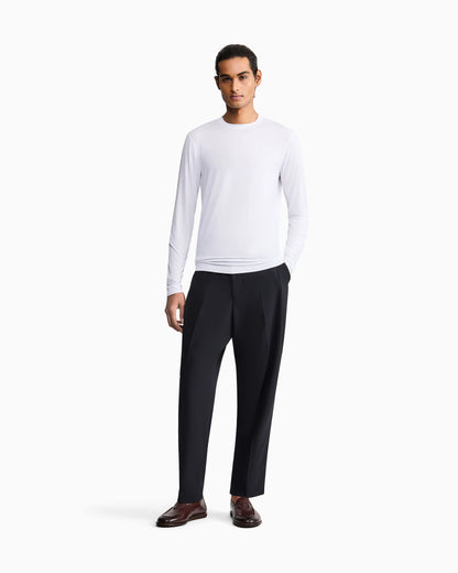 Long sleeve jumper in stretch viscose