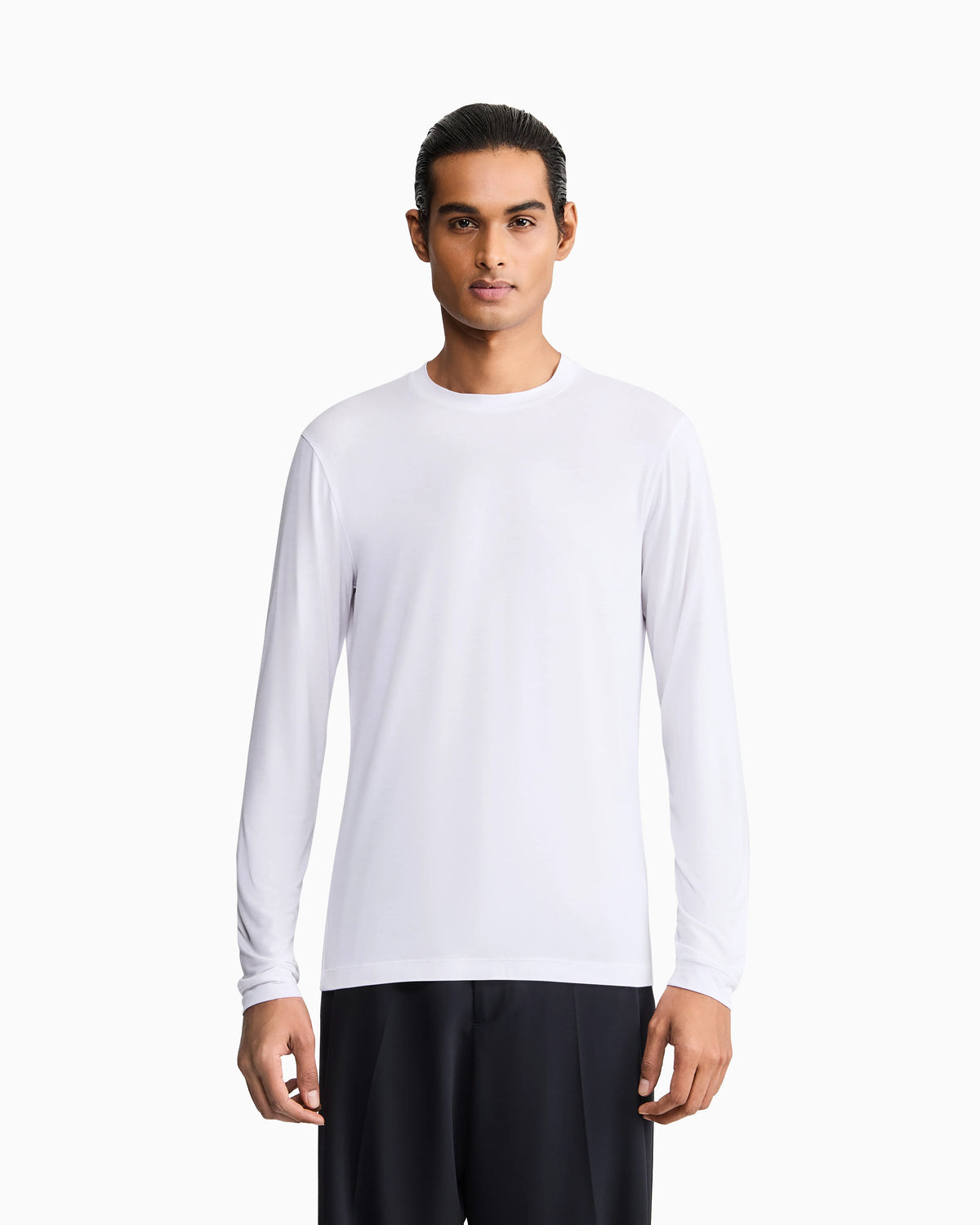 Long sleeve jumper in stretch viscose