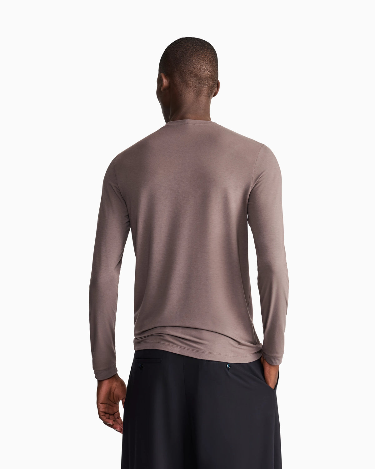 Long sleeve jumper in stretch viscose