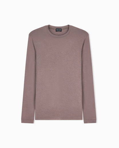 Long sleeve jumper in stretch viscose