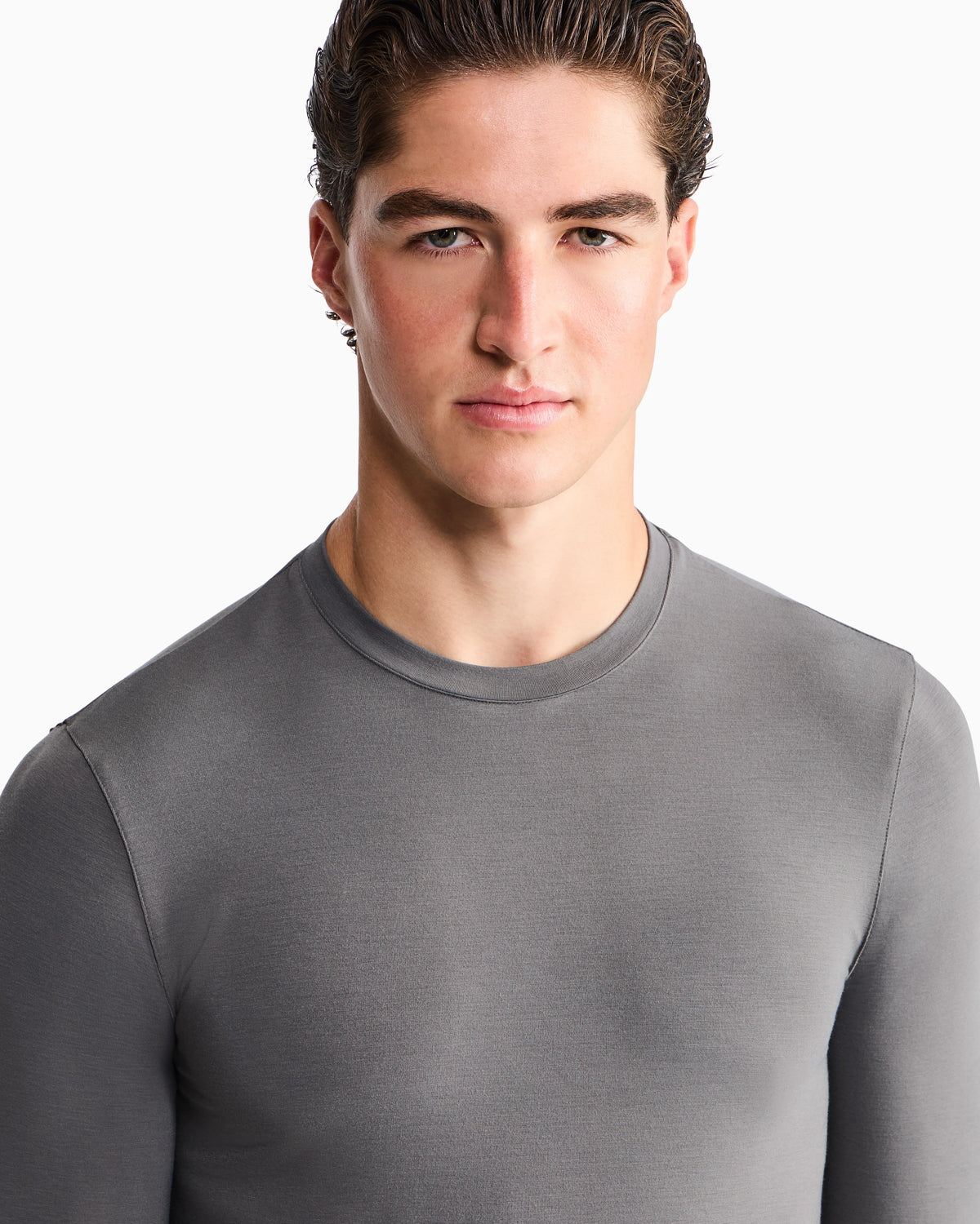 Long sleeve jumper in stretch viscose