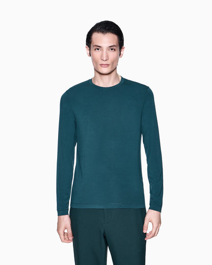 Long sleeve jumper in stretch viscose