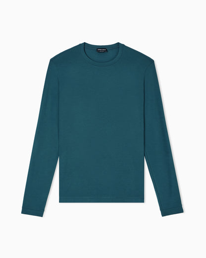 Long sleeve jumper in stretch viscose
