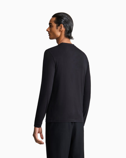 Long sleeve jumper in stretch viscose
