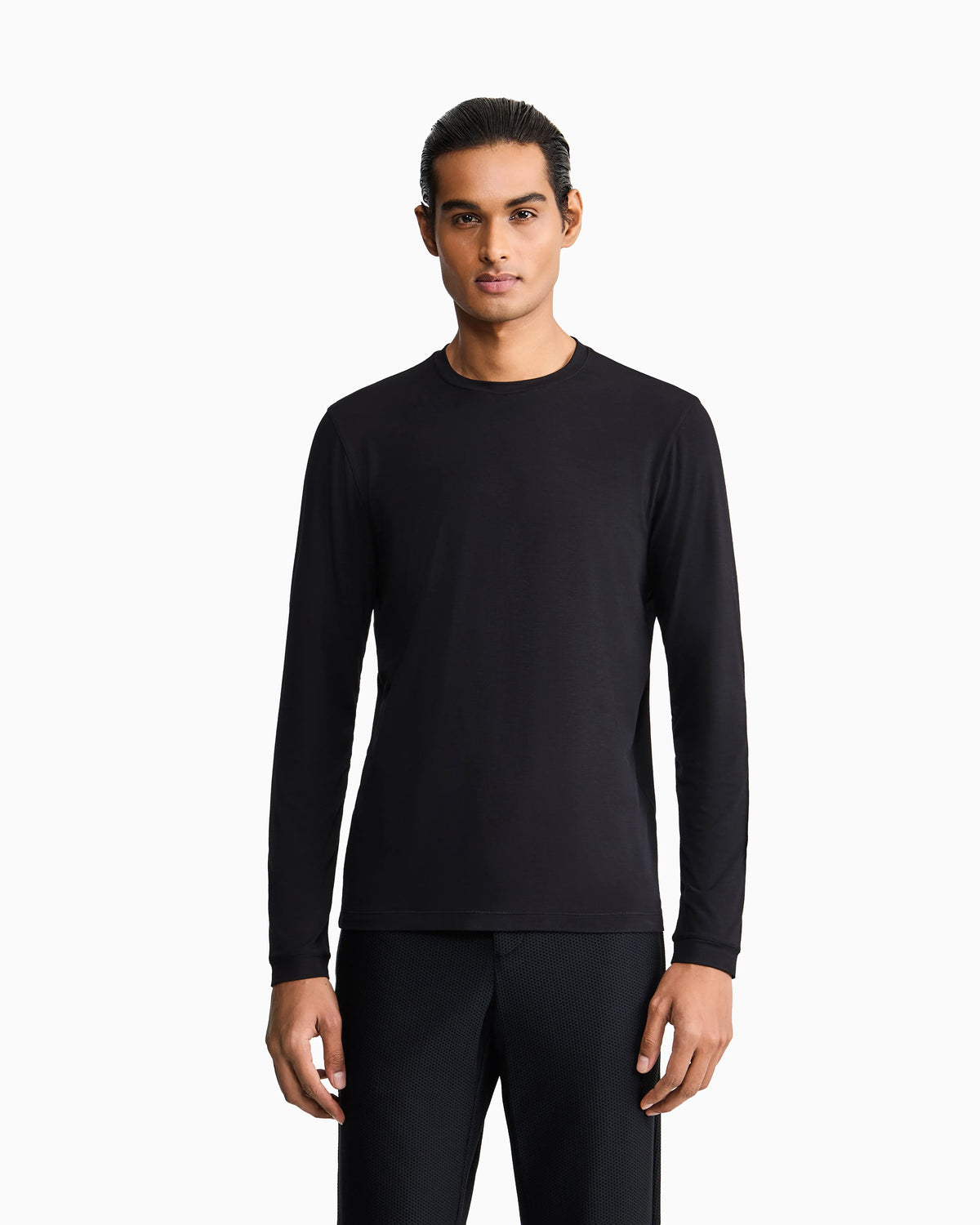 Long sleeve jumper in stretch viscose