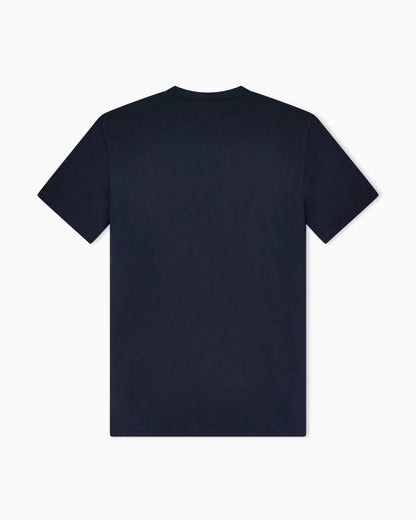 Crew-neck T-shirt in stretch viscose jersey with embroidery