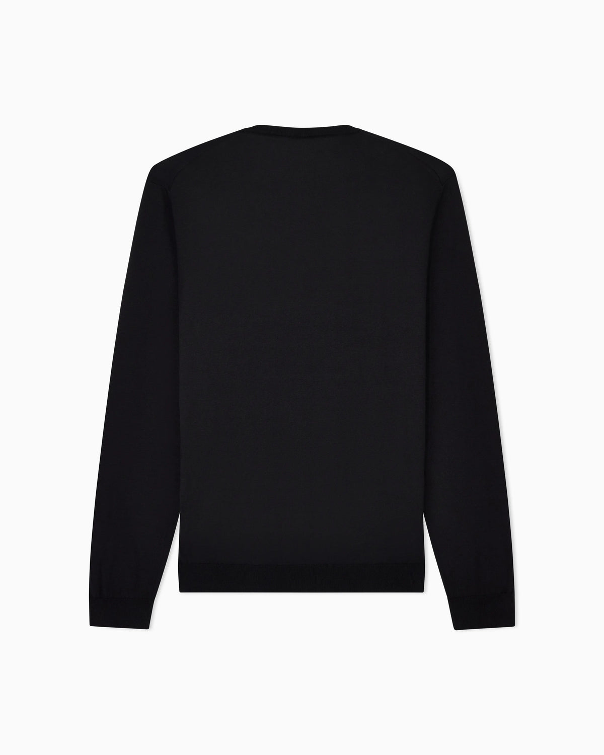 Long-sleeved, crew-neck jumper in silk and cotton