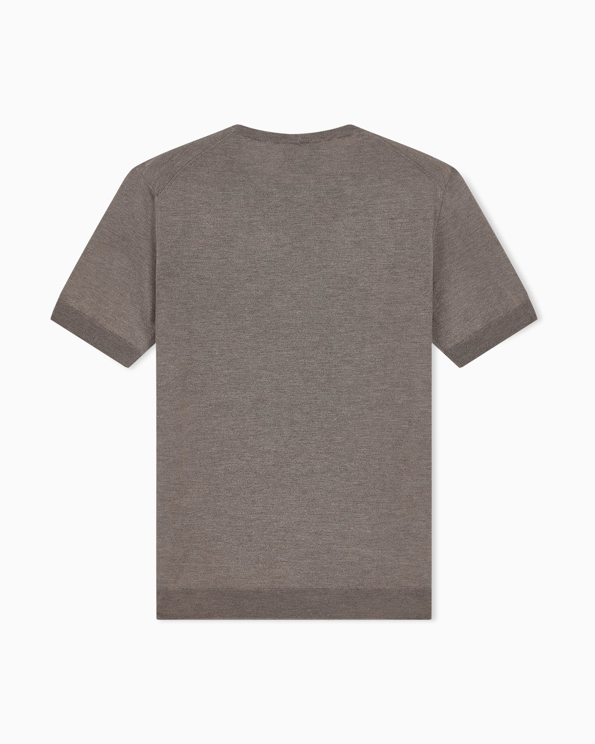 Slim-fit sweater in plain knit silk and cotton