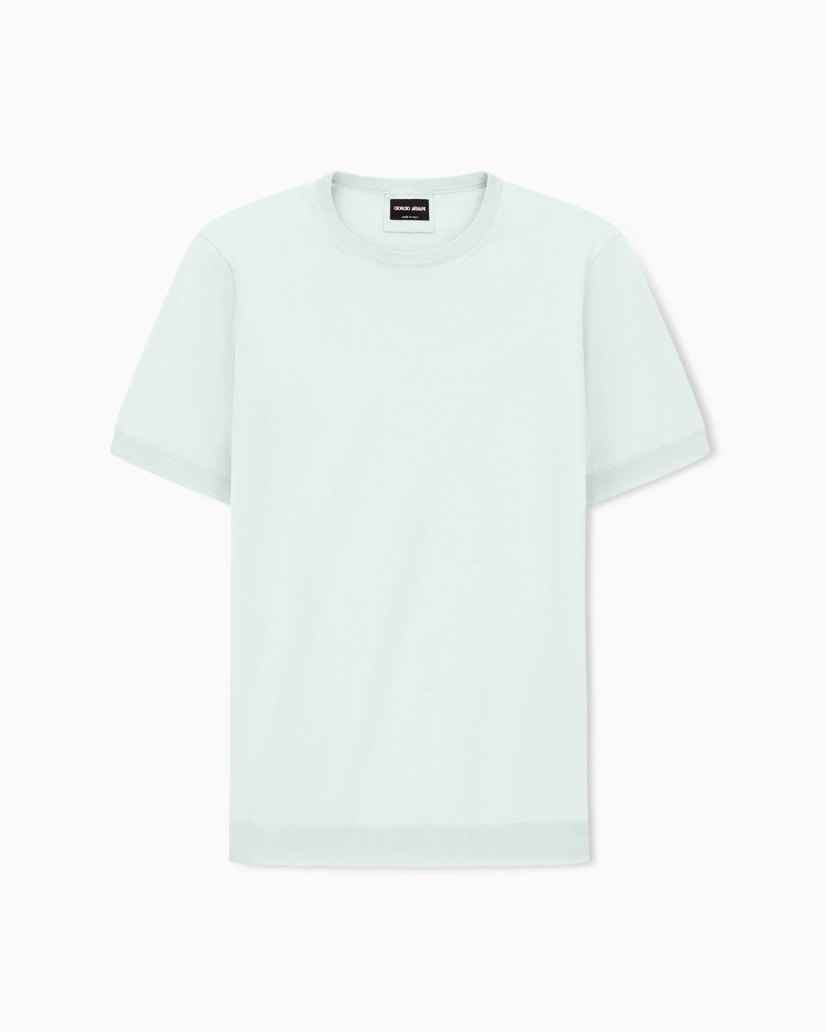 Slim-fit sweater in plain knit silk and cotton