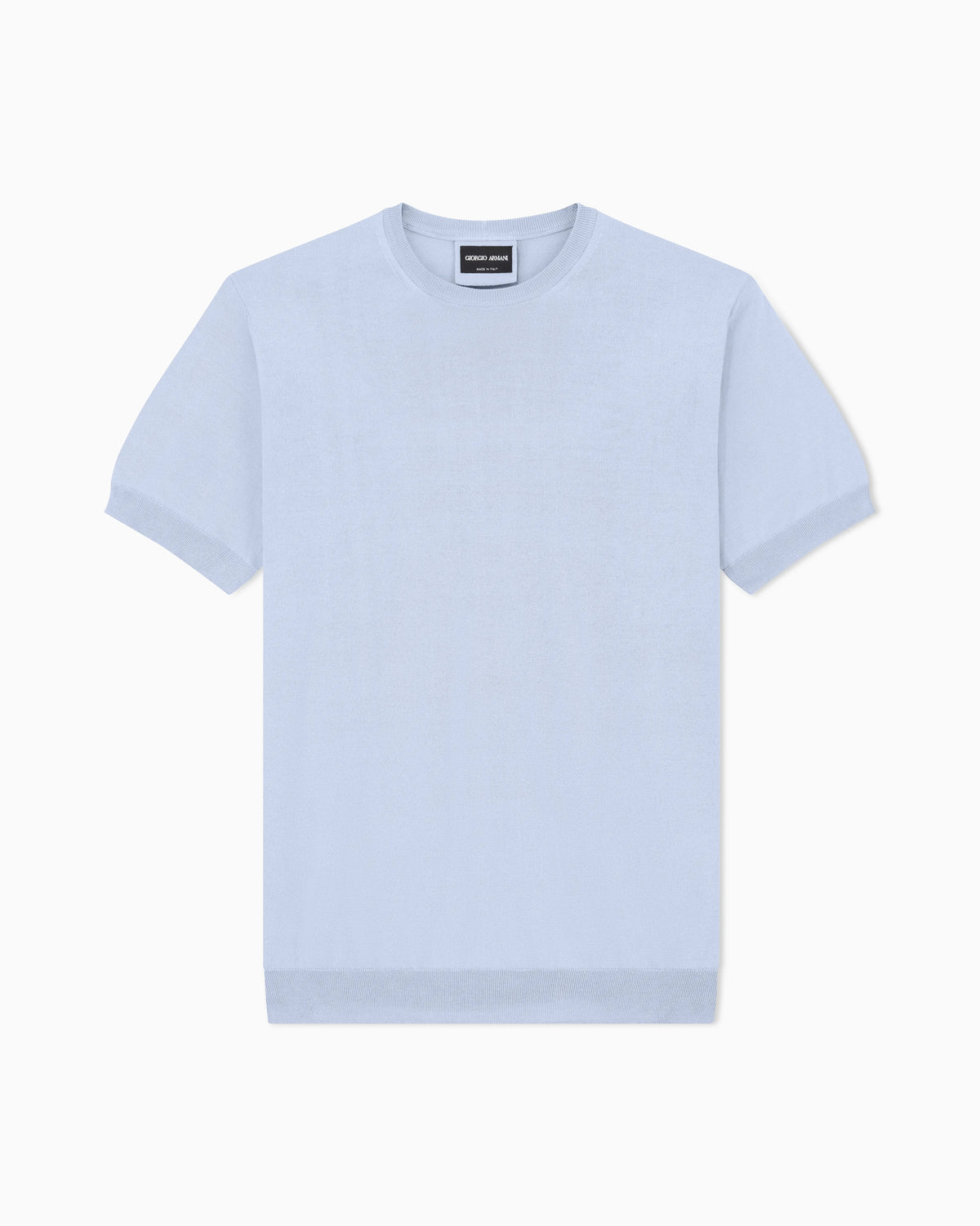 Slim-fit sweater in plain knit silk and cotton