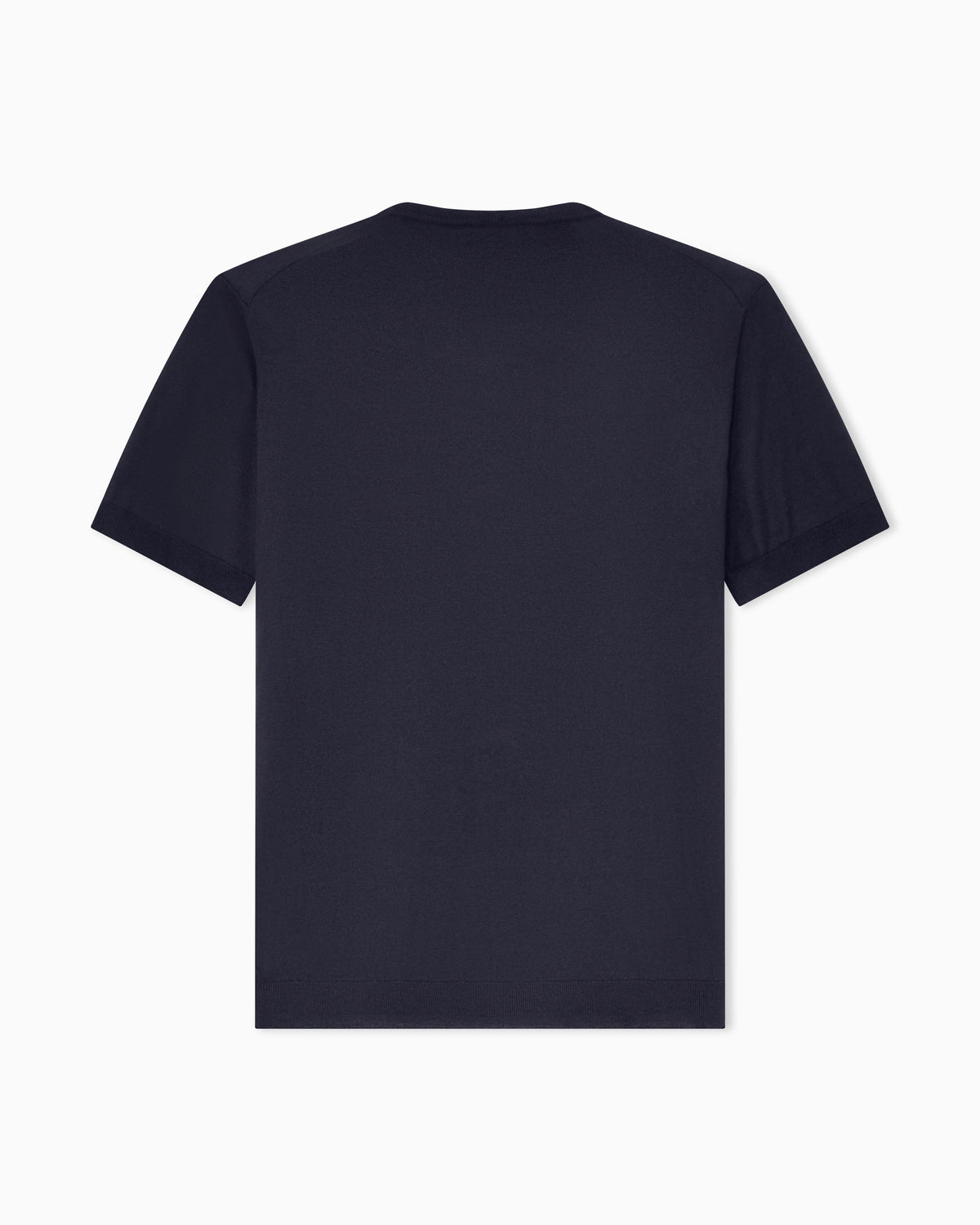 Slim-fit sweater in plain knit silk and cotton