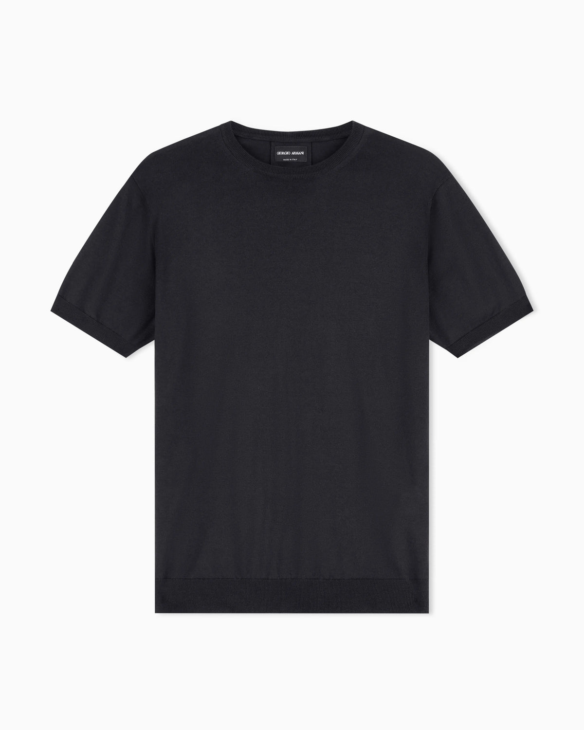 Slim-fit sweater in plain knit silk and cotton