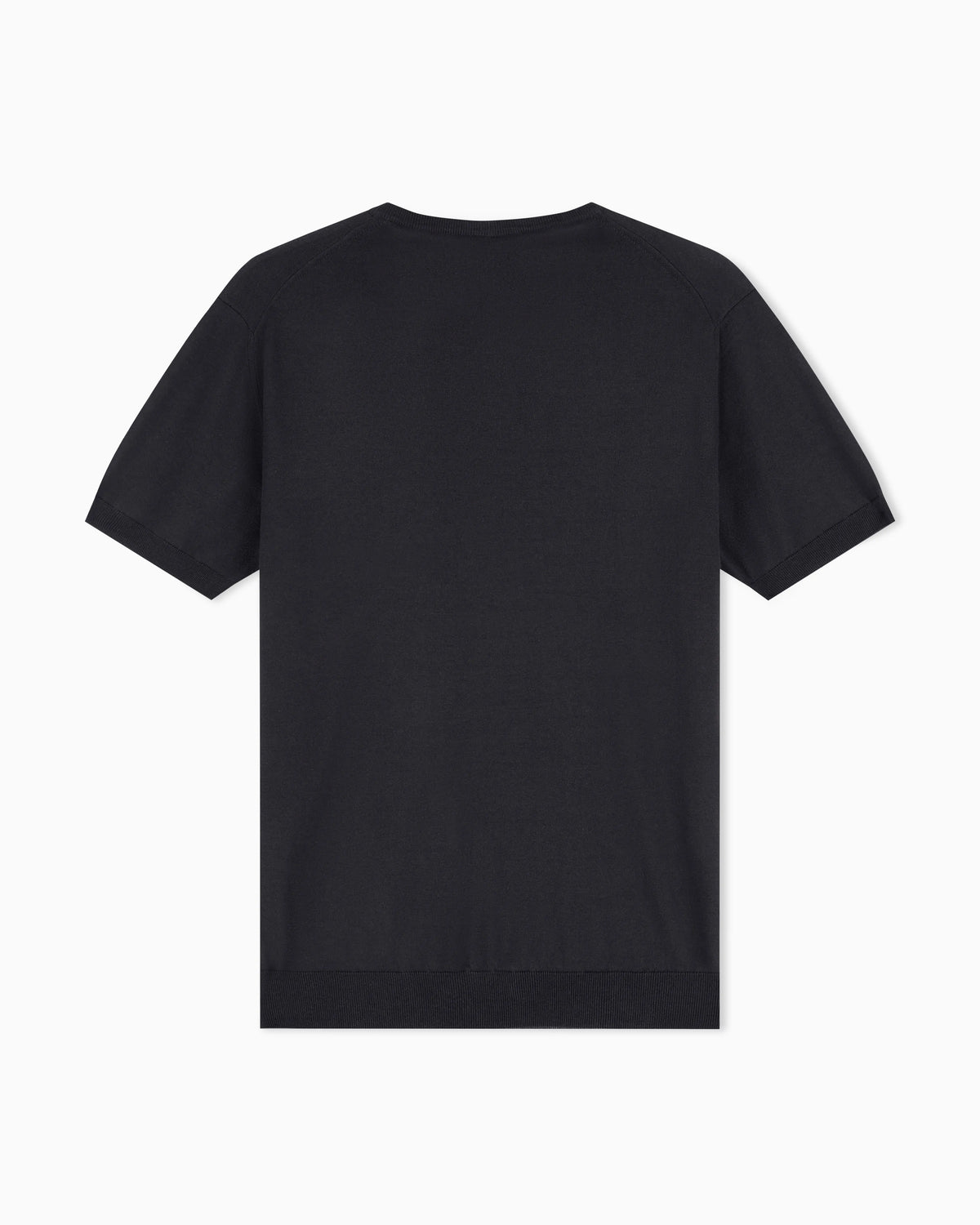 Slim-fit sweater in plain knit silk and cotton