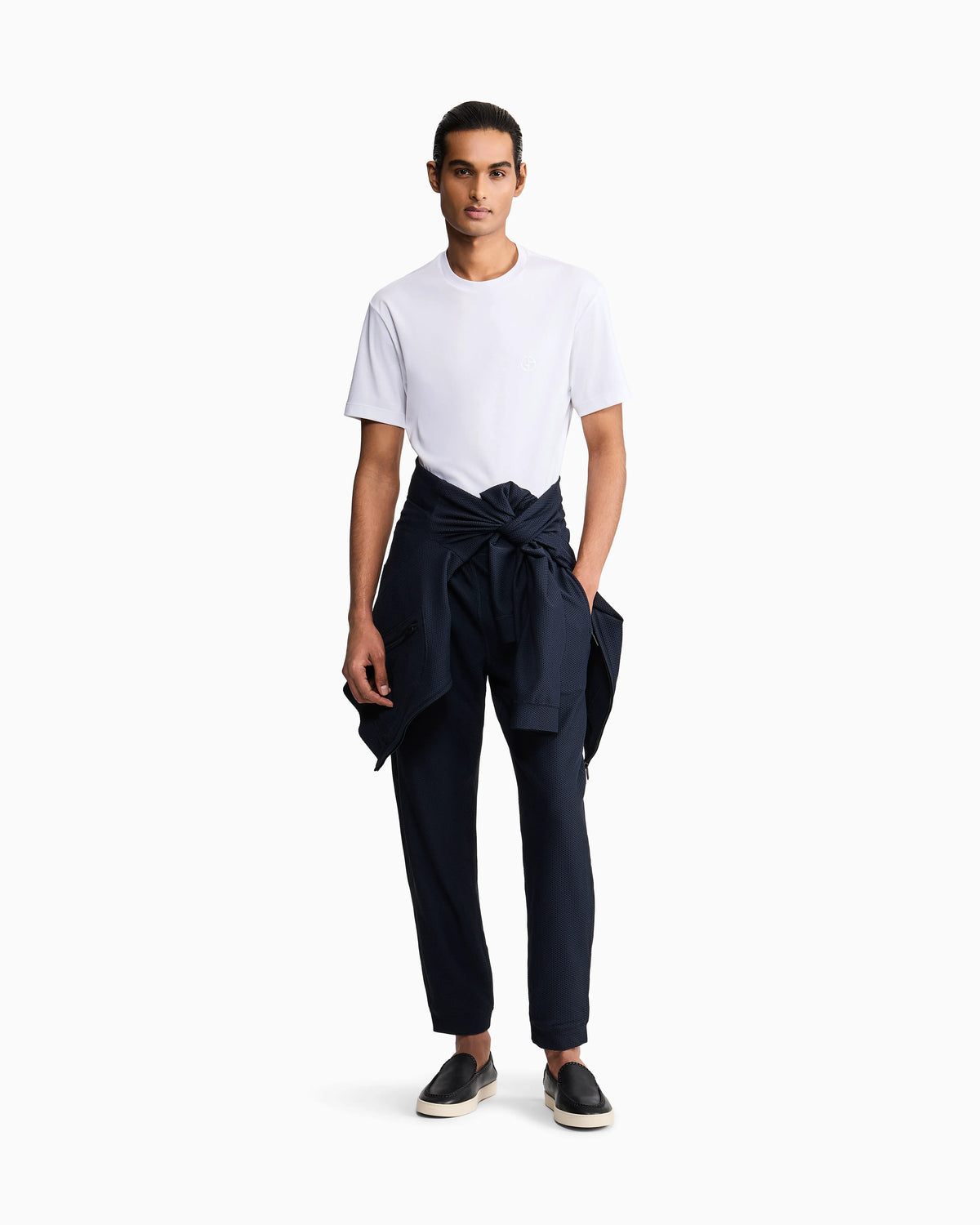 Short-sleeve cotton interlock T-shirt with logo