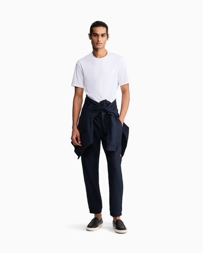 Short-sleeve cotton interlock T-shirt with logo
