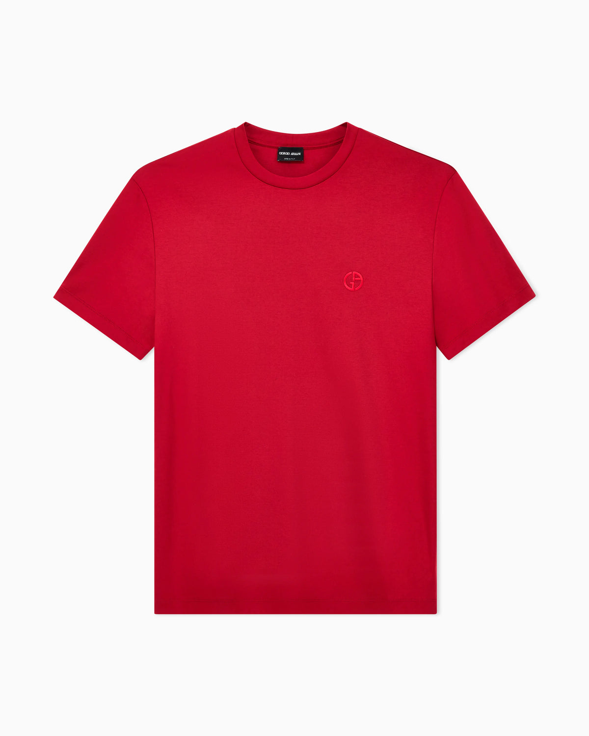 Short-sleeve cotton interlock T-shirt with logo