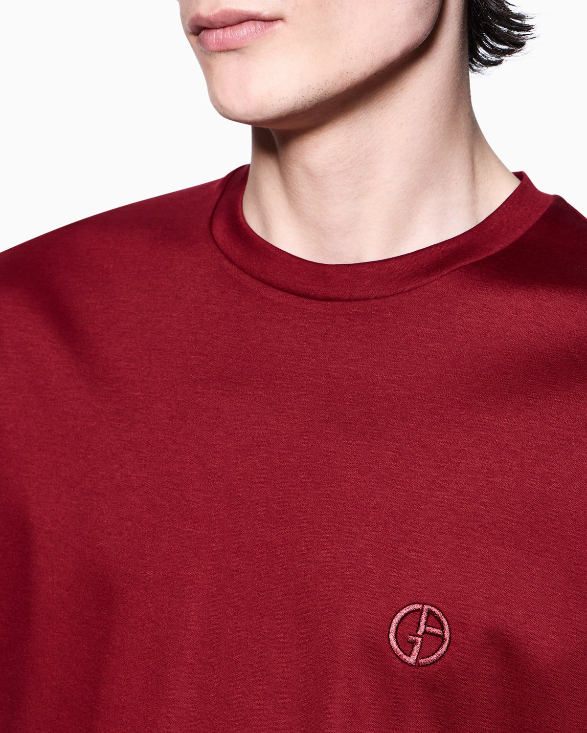 Short-sleeve cotton interlock T-shirt with logo