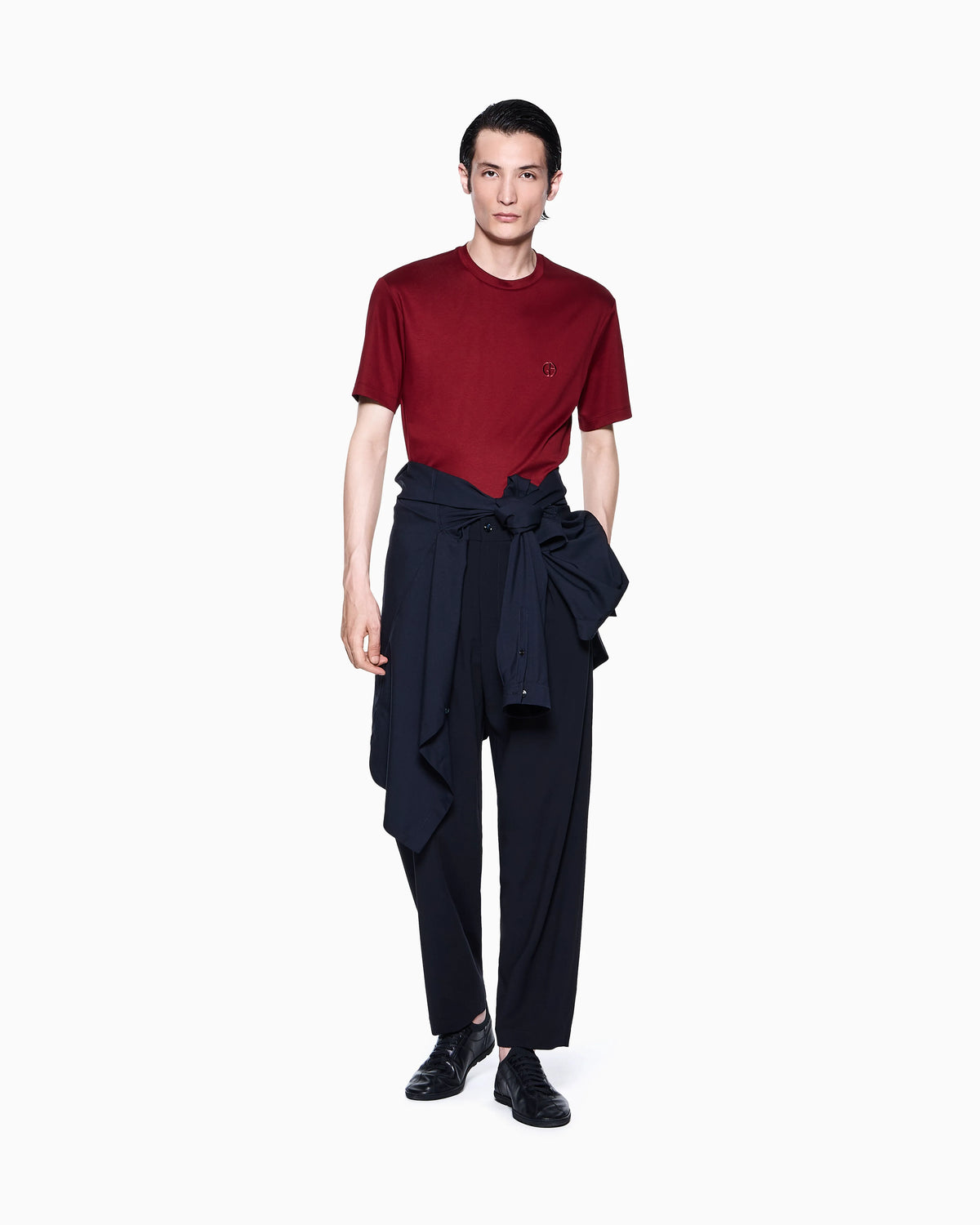 Short-sleeve cotton interlock T-shirt with logo