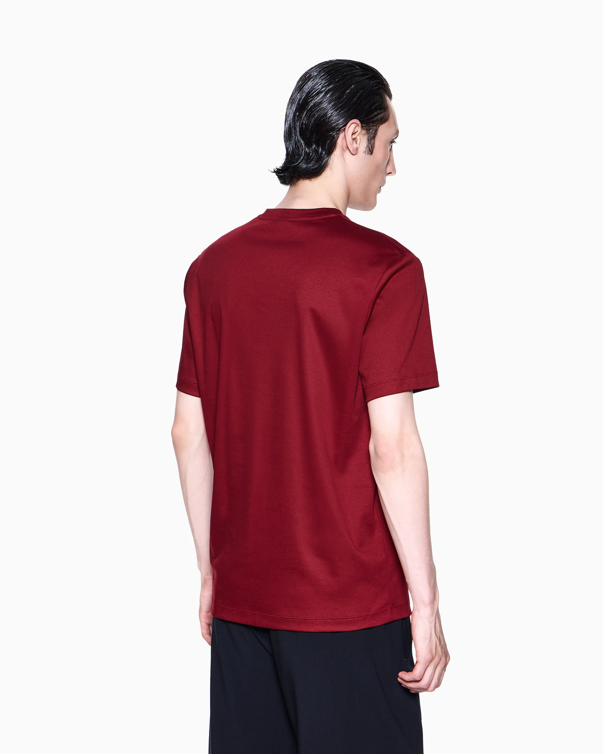 Short-sleeve cotton interlock T-shirt with logo