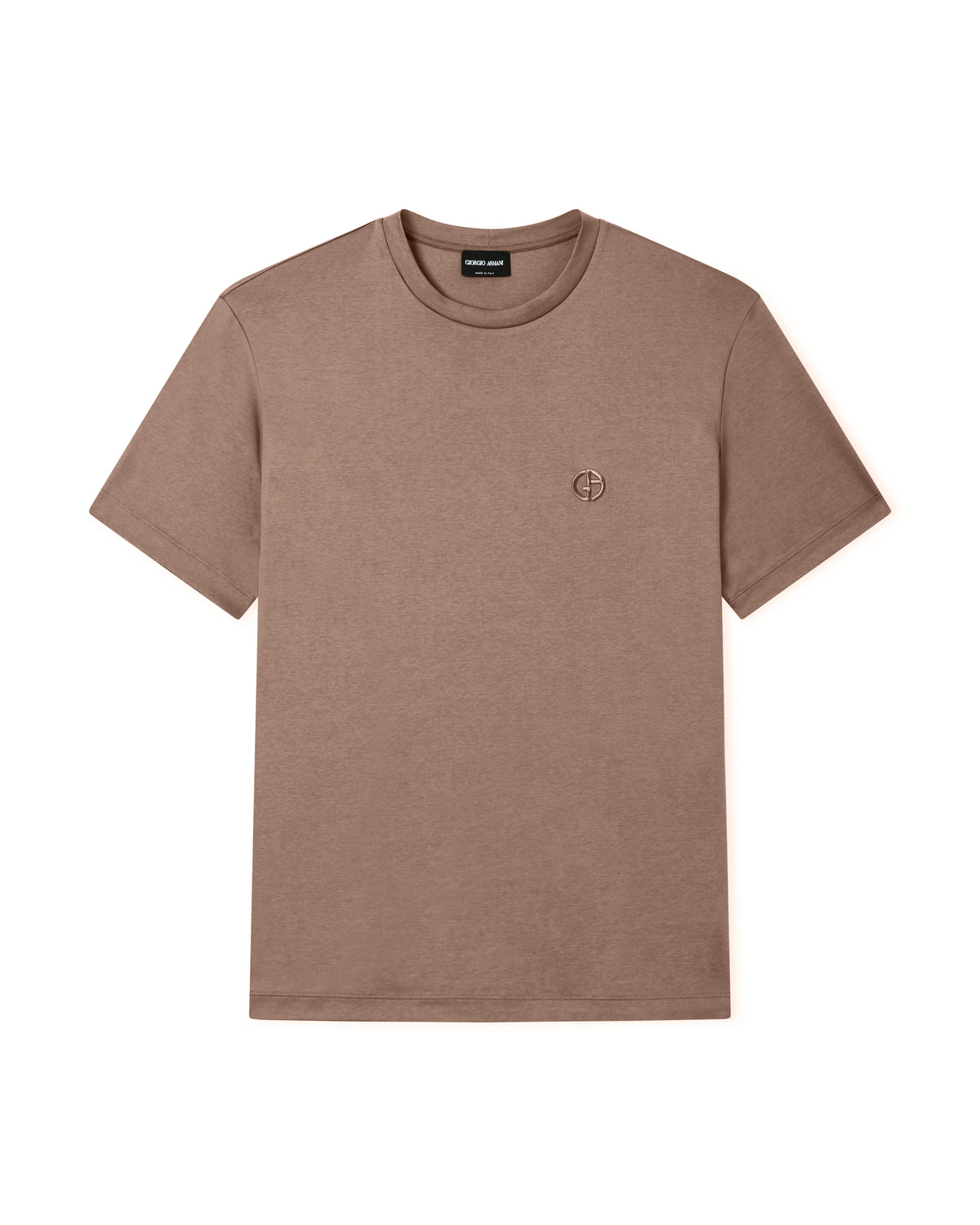 Short-sleeve cotton interlock T-shirt with logo
