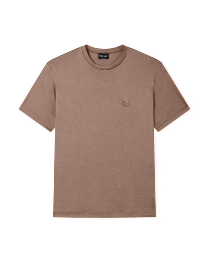 Short-sleeve cotton interlock T-shirt with logo