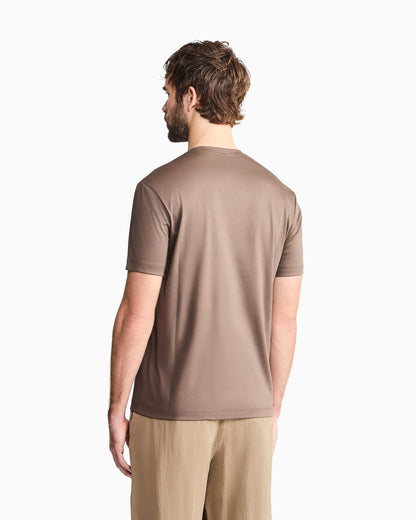 Short-sleeve cotton interlock T-shirt with logo