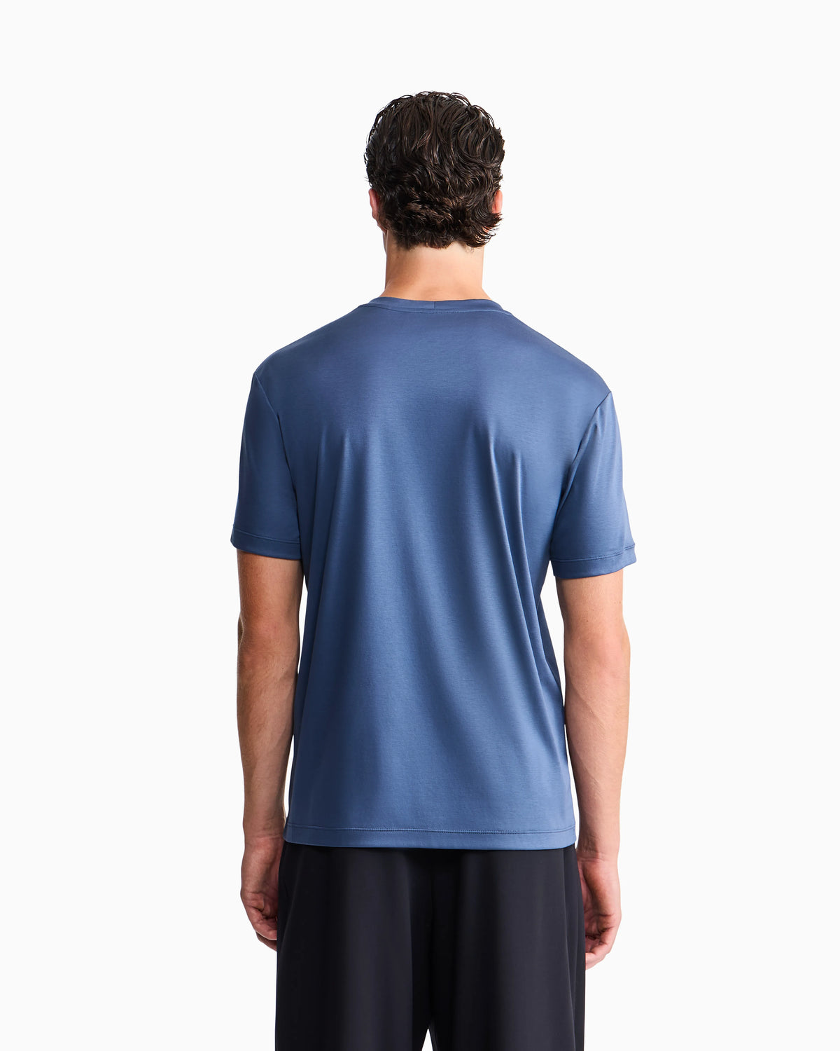 Short-sleeve cotton interlock T-shirt with logo