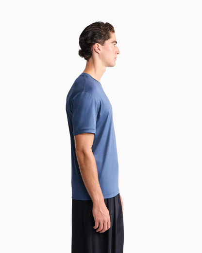 Short-sleeve cotton interlock T-shirt with logo