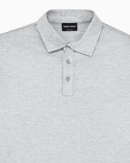 Silk and cotton-mélange jersey polo shirt