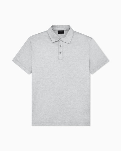 Silk and cotton-mélange jersey polo shirt