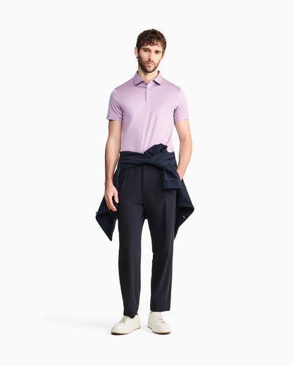 Silk and cotton-mélange jersey polo shirt