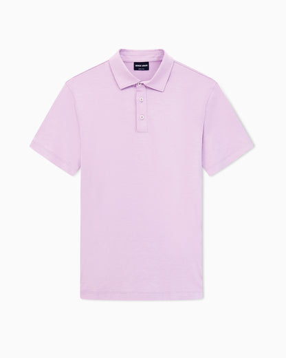 Silk and cotton-mélange jersey polo shirt