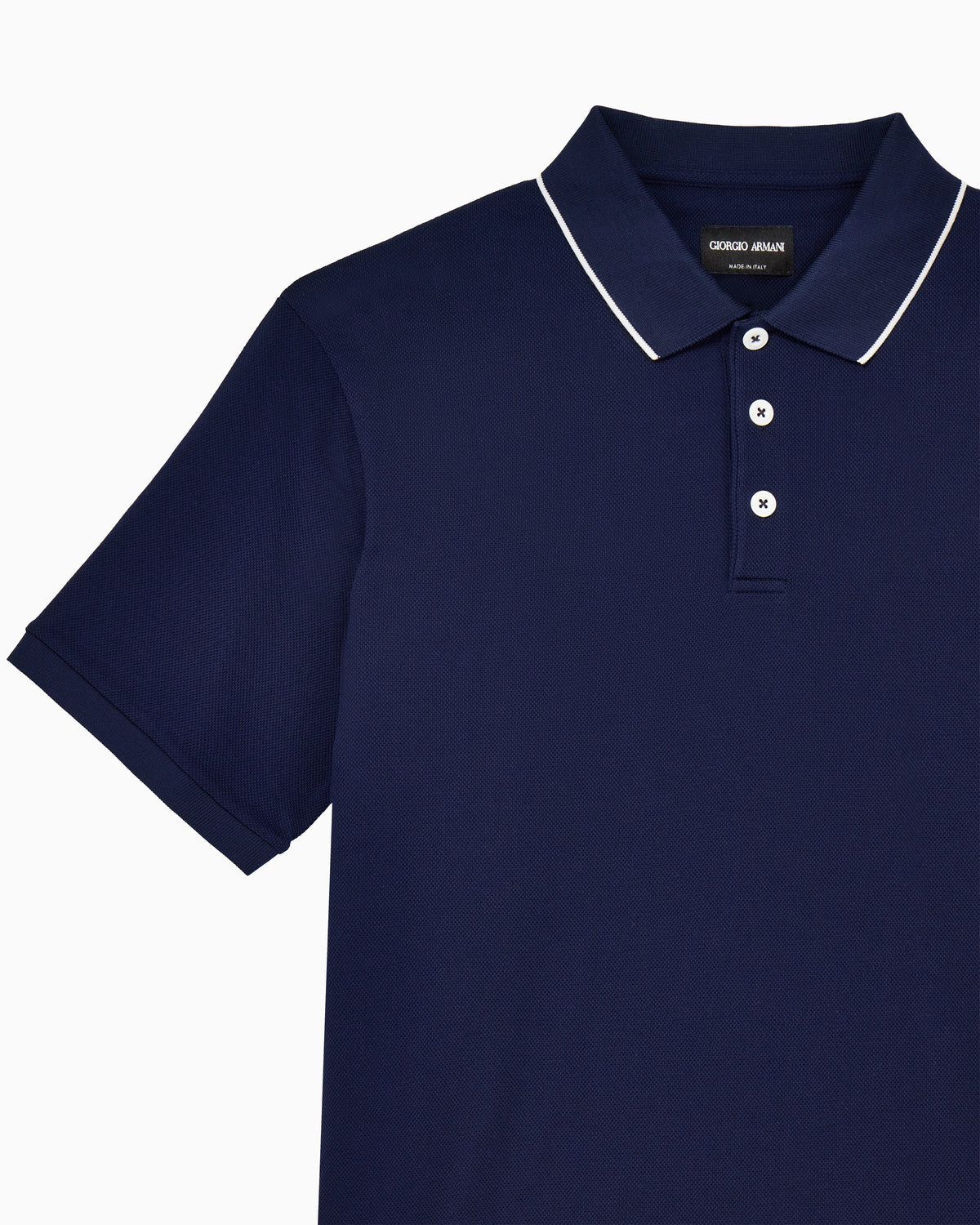Cotton piqué polo with contrasting trim