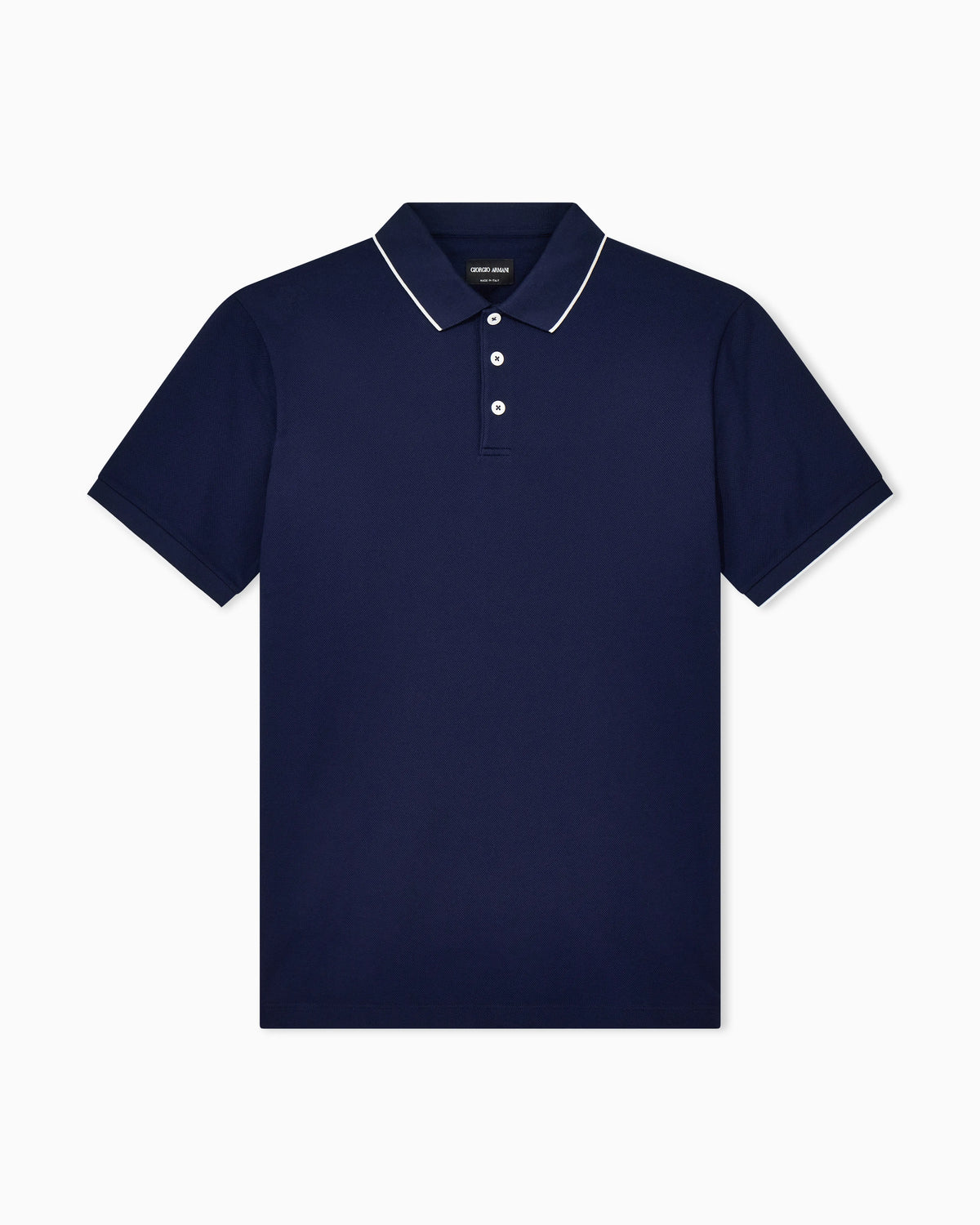Cotton piqué polo with contrasting trim