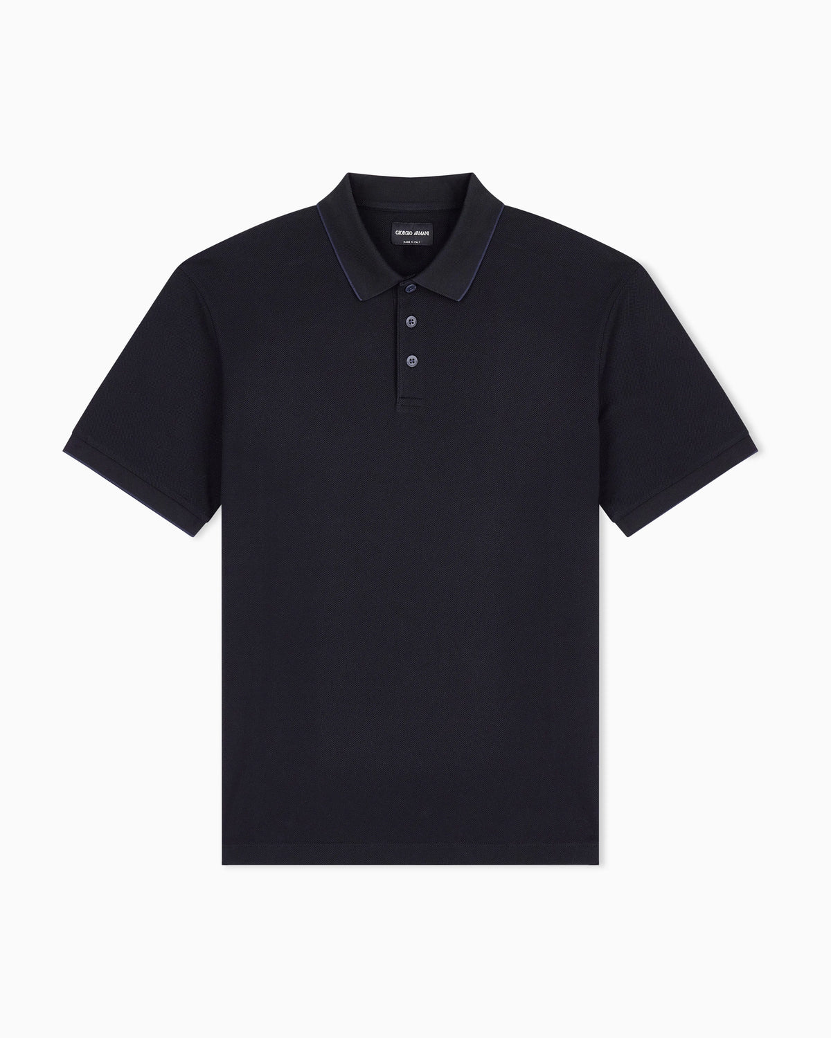 Cotton piqué polo with contrasting trim