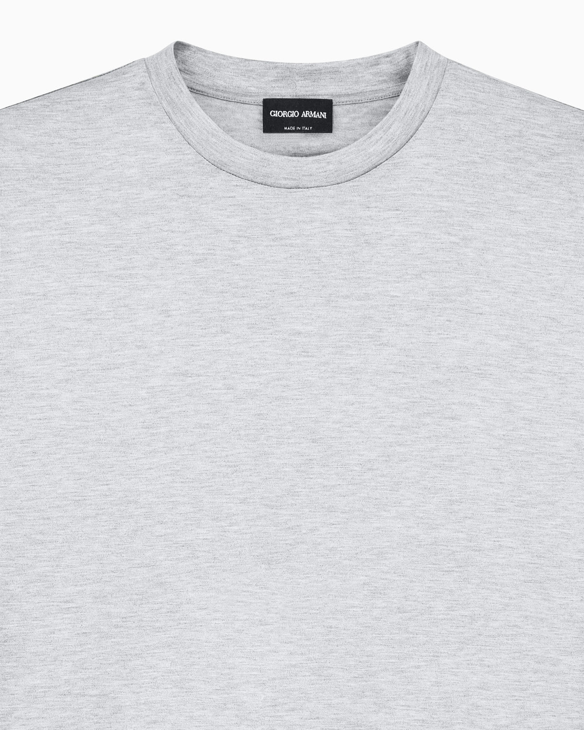 Plain-knit jersey T-shirt in a silk-and-cotton blend