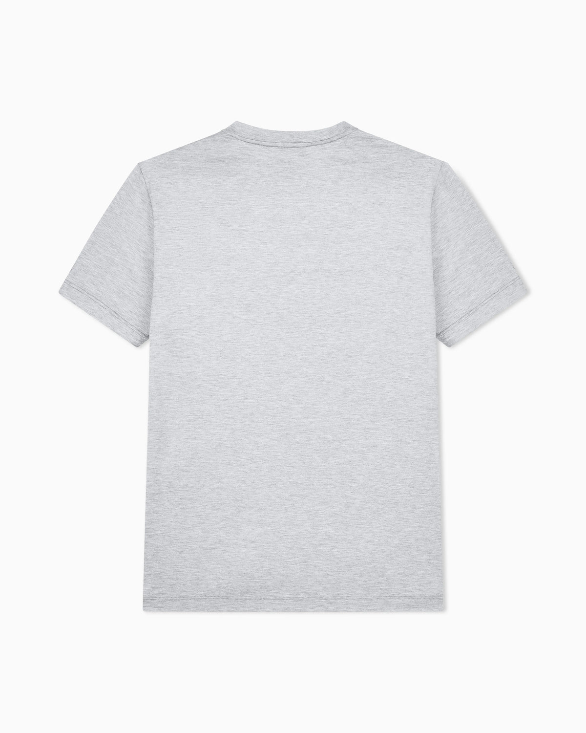 Plain-knit jersey T-shirt in a silk-and-cotton blend
