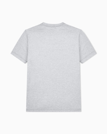 Plain-knit jersey T-shirt in a silk-and-cotton blend