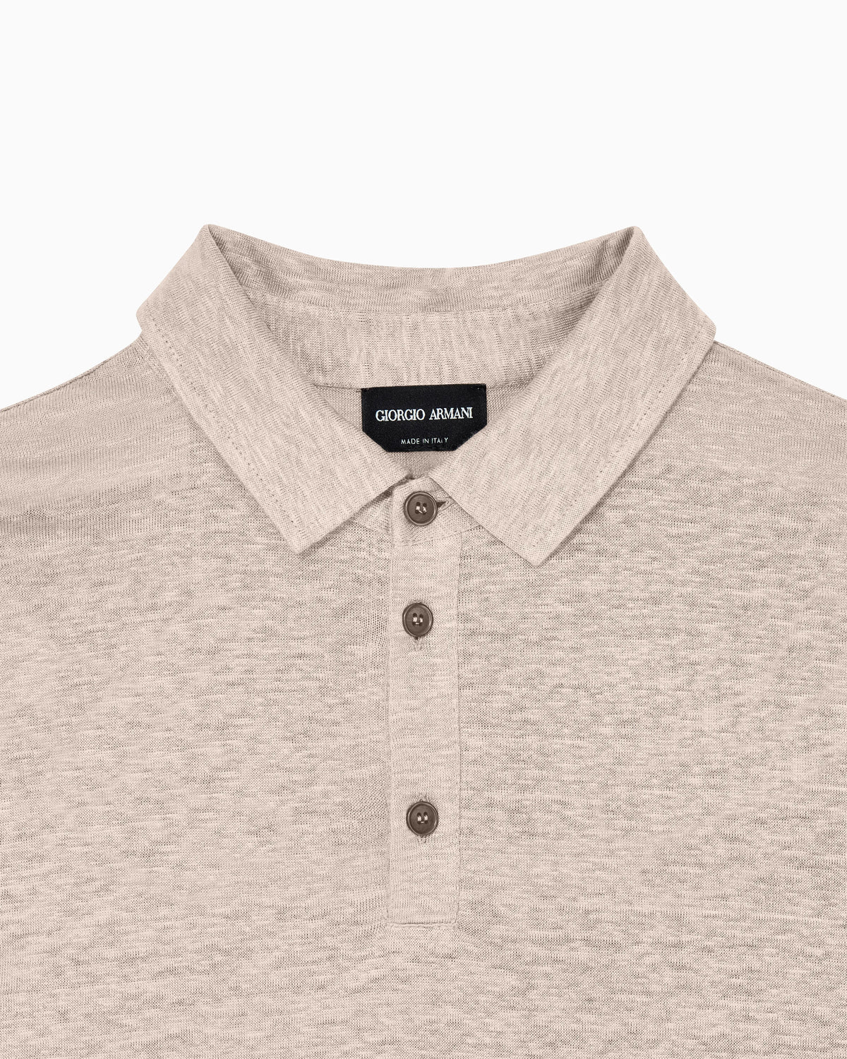 Short sleeve polo  in linen jersey with classic collar