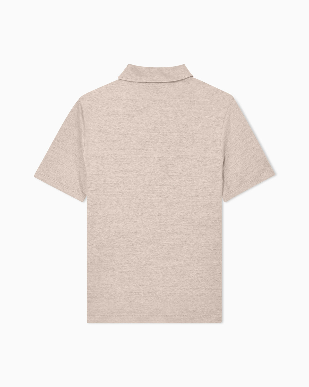 Short sleeve polo  in linen jersey with classic collar